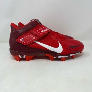 NIKE FORCE TROUT 8 KEYSTONE SIZE 9.5 NWOB BASEBALL CLEATS CZ5911 616 RED WHITE